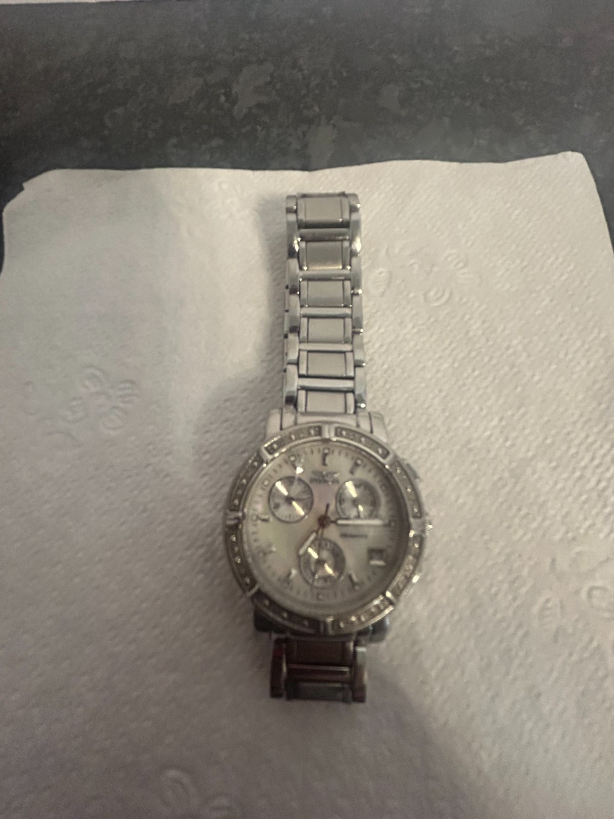 Invicta Womans Crystal Bezel Multi Function Watch - image 1