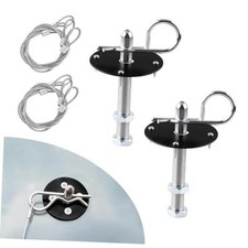 2 PCS Stainless Steel Car Hood Pins Kit, Quick Release Auto Latch Hood Black