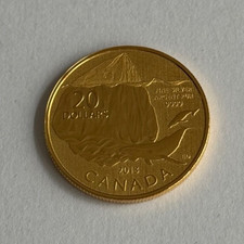 Canada/Canada 20 Dollars Coin/Coin 9999 Silver 24K Gold Plated Iceberg Humpback
