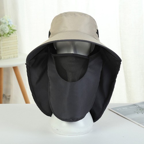 Sun Visor Travel Wide Brim Fisherman Cap Protection Hat with Neck Cover - Picture 2 of 12