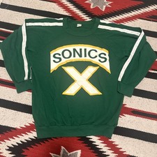 Vintage Seattle SuperSonics Xavier McDaniel Long Sleeve Shirt Thermal Large 80s