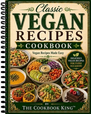 Cookbook Classic Vegan Recipes Cookbook  + Vacation Certificate w/ cook book