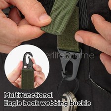 3PCS Tactical Key Hook Hanging Belt Buckle Clip Carabiner Webbing Strap Clip