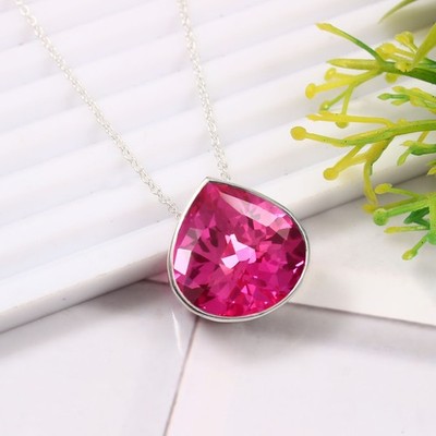 Makelloser Ceylon Pink Sapphire Anhänger, 925 Sterling Silber, AAA 10x10 MM Herz