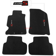 For 02-06 Acura Rsx 2dr Floor Mats Non Slip Nylon Black Carpet W Type S For 02-06 Acura Rsx 2dr Floor Mats Non Slip Nylon Black Carpet W Type S
