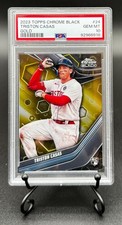 2023 Topps Chrome Black Triston Casas #24 Gold Refractor RC #/50 Red Sox PSA 10