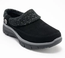 Skechers Easy Going Water-Repellent Suede Black 7.5/W New