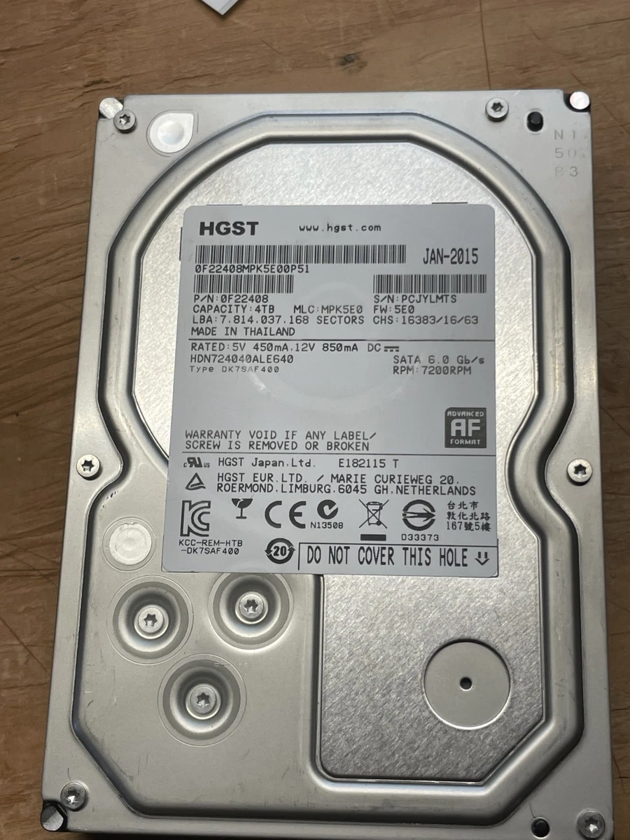 HGST 4TB Computer Internal Hard Disk Drives for sale | eBay