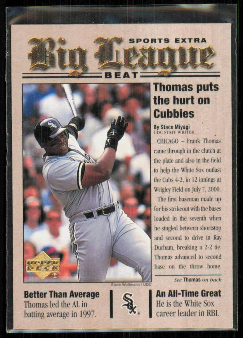 2001 Upper Deck Big League Beat Frank Thomas #BB16