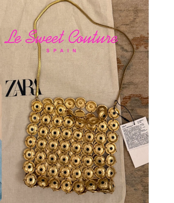 ZARA WOMAN NWT SS26 METAL APPLIQUE BUCKET BAG GOLD 6669/610/253 | eBay