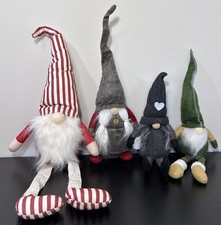 Lot 4 Mixed Gnomes Plush Decorations Indoor Size Different