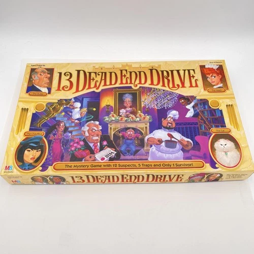 Vintage 13 Dead End Drive Board Game 1990s Milton Bradley UNPUNCHED Complete Set