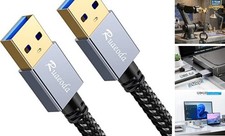 USB to USB Cable 3 ft, USB 3.0 Male to Male Type A to A Double Sided USB 3.3Ft