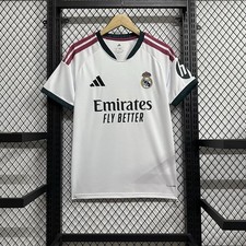 adidas Real Madrid Soccer Jersey White Shirt w/ Emirates Fly Better