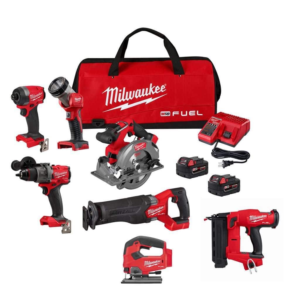 M18 FUEL 18V Brushless Cordless 5-Tool Combo Kit with Compact Battery