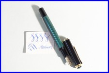 1991 Pelikan M400 Old Style Green Striped Fountain Pen 14C Gold Nib