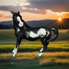 Vtg Lefton Horse Figurine White Gray 2211 Arabian Japan Ceramic Porcelain MCM