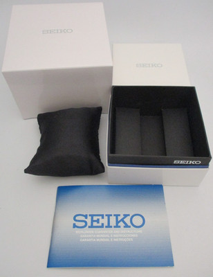 New SEIKO Watch Holder Box ECMR9H w/Outer Carton + Instructions & Guarantee Book