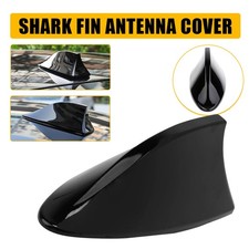 Car Shark Fin Antenna Top Roof Aerials Amfm Radio Signal Base Universal Black