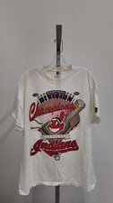Vintage 1995 Cleveland Indians Central Division Champions T-Shirt – Starter ��