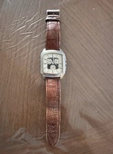 GUESS W0162G1 orologio quarzo cronografo datario pelle marrone quadrato