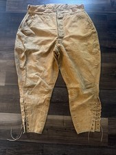 Vintage 40  s Drybak Khaki Canvas Lace-Up Hunting Breeches Jodhpurs
