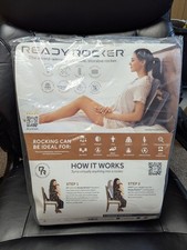 Ready Rocker Portable Chair Faux Leather Carbon Lumbar Support Stone Grey NEW