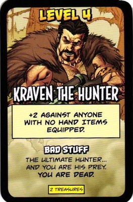 KRAVEN THE HUNTER USAopoly Munchkin Marvel The Game Collectible Card