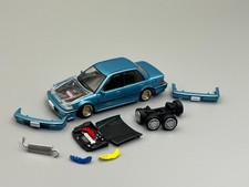 1991 Honda Civic Ef2 Customizable Sedan Blue Model Kit Bmc 164 Scale
