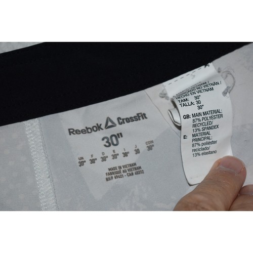 Pantalones Cortos de Gimnasio Reebok X CrossFit Games Entrenamiento Para Hombre Talla 30 Rendimiento Blanco Gris - Imagen 5 de 6