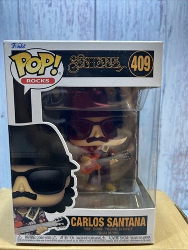 FUNKO Pop! • Rocks • CARLOS SANTANA w/Guitar • #409  NIB.24 Hour Ship