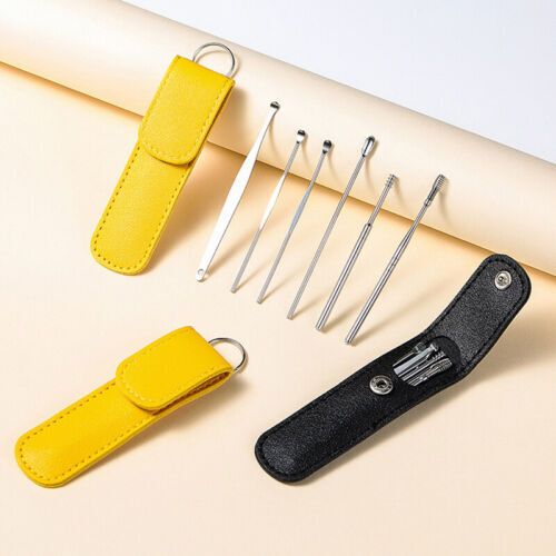6Pcs/Set Ear Wax Pickers Earpick Wax Remover Stainless Steel Ear Clean Tool - Picture 1 of 13