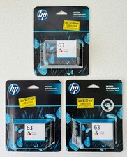 Lot of 3 HP 62 Tri-Color Printer Ink Cartridge BB: Jan 2024 OEM GENUINE HP Ink
