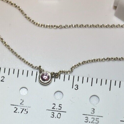 Collar de ley Tiffany & Co color zafiro rosa por yarda - Imagen 10 de 11