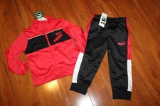 NWT BOYS PUMA SZ 4 JACKET, PANTS TRACKSUIT BLACK
