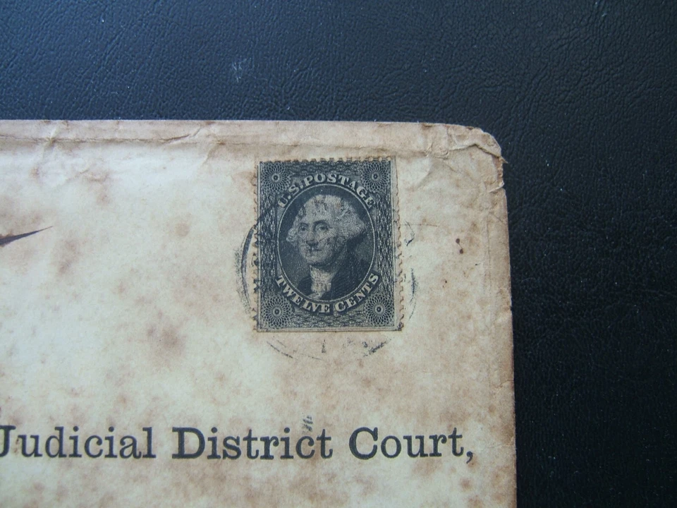 US SCOTT #36B, 12 CENT, NEW ORLEANS LEGAL COVER, 1850s, CERTIFIED, SCV $1,150 - Image 2 of 4