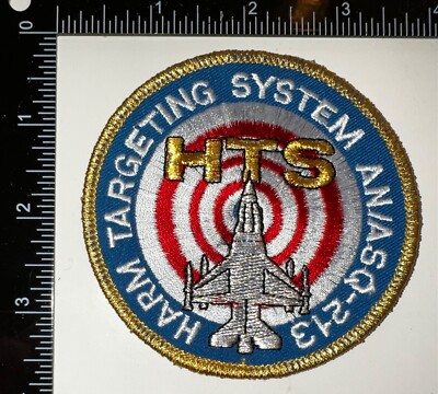 USAF HARM Targeting System HTS AN/ASQ-213 Gold Edge Patch