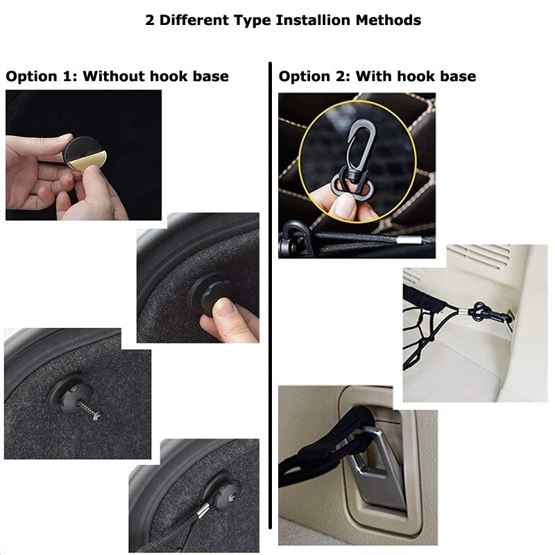 Fit Scion Rear Trunk Envelope Cargo Net Elastic Mesh Storage with Mount Kit Foto 4 de 4