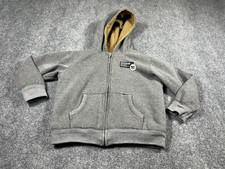 Calvin Klein Hoodie Boys Youth Size 7 Hooded Long Sleeve Gray Full Zip Logo