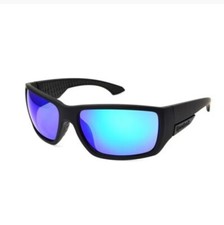 Reebok Unisex RBK Class  Sporty Sunglasses  Blue Lens Black  Frame 100% UVA/UVB