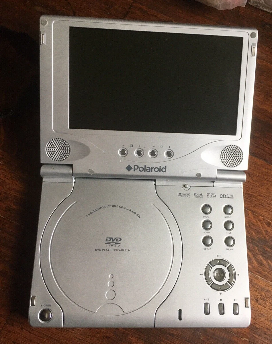 Vintage Polaroid *parts only PDV0700 Portable Travel DVD Player 7 TV