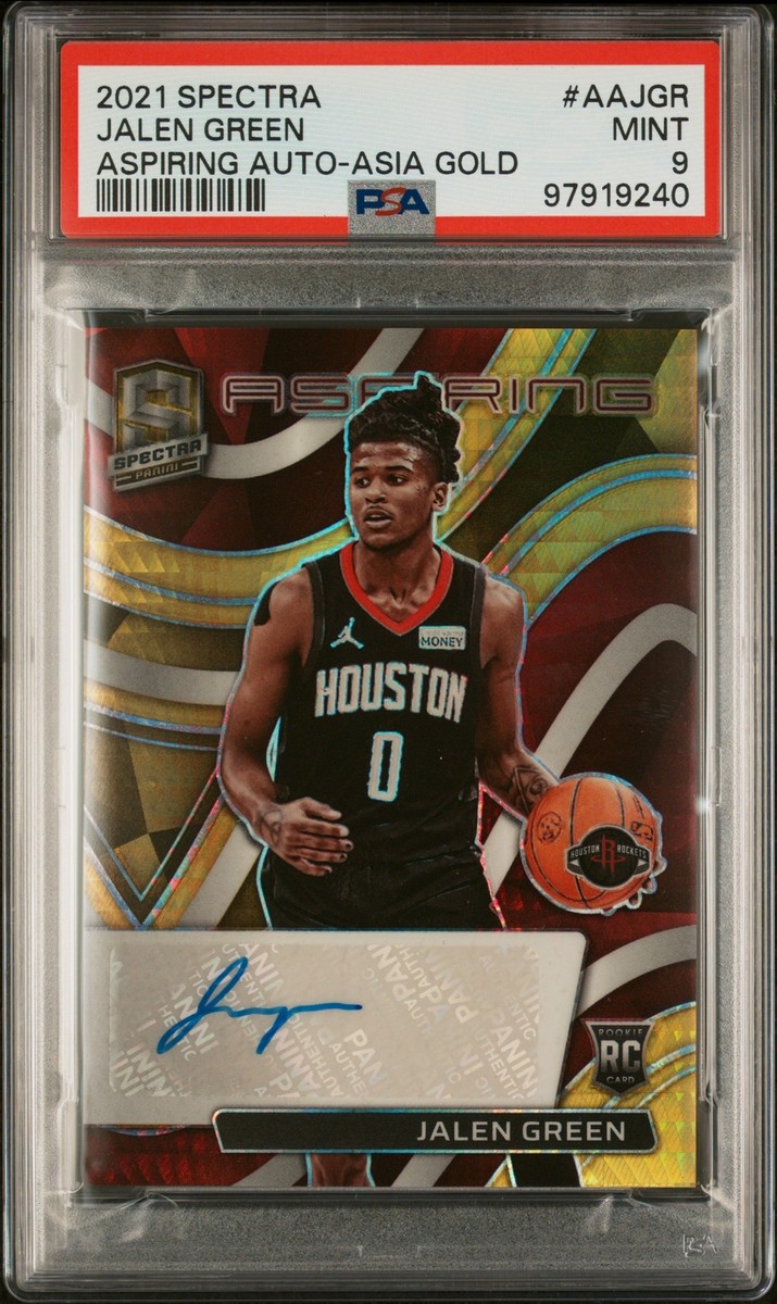 2021 Spectra Asp Autograph Jalen Green #1/3 Rookie Gold