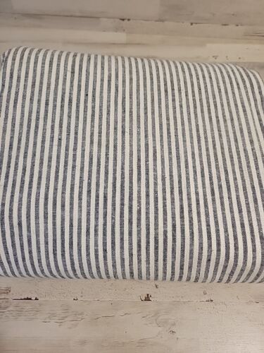 Pottery Barn Wheaton Striped Linen Cotton Duvet Cover Full/Queen Navy - Picture 2 of 2