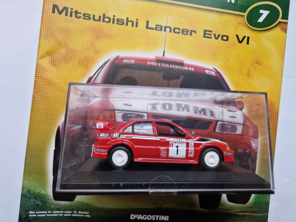 IXO DEAGOSTINI 1/43 MITSUBISHI LANCER EVO VI NEW ZEALAND RALLY DIECAST CAR + MAG - Image 3 of 3