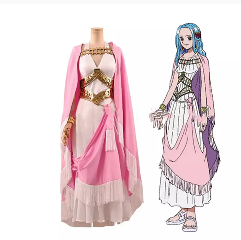 One Piece Nefeltari Vivi/Miss Cosplay Costume Halloween Carnival Party Suit/