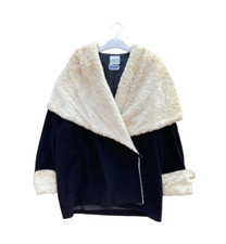 Norma Kamali Shawl Collar Wooly Jacket