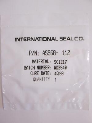International Seal Co, AS568-112, White, SC1217, O-Ring Lot of 43