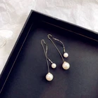 AAAA 5-10mm Unique south sea White natural​ round pearl Earrings14k Gold filled
