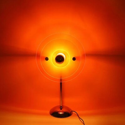 Bauhaus-inspired Retro Bedside Table Lamp - WabI-Sabi Ambient Pure Orange Light
