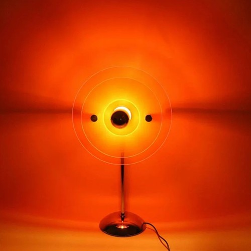 Bauhaus-inspired Retro Bedside Table Lamp - WabI-Sabi Ambient Pure Orange Light